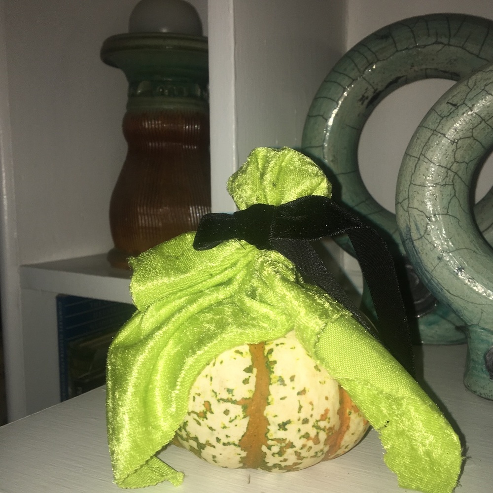 One Handmade mini herbal ghost sachet- handcrafted natural rustic Halloween